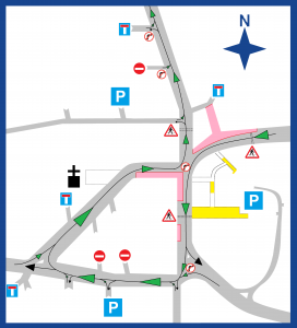 Map and Traffic Information Crewkerne Charter Fair Somerset